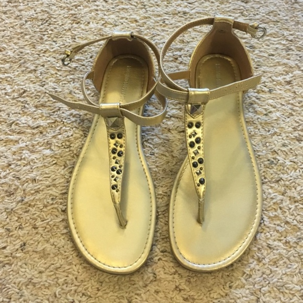 Worn once champagne colored sandles